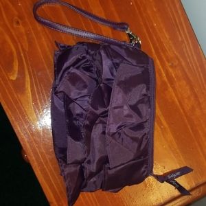 Purple Cosmetic Type Bag w/Ruffles